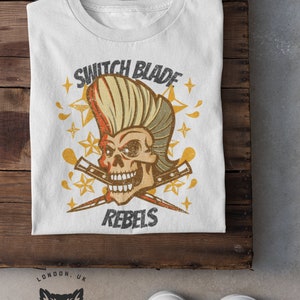 Rockabilly T shirt / Rockabilly Cartoon T shirt / Vintage Pinup / Psychobilly / Rockabilly Girl / Hot Rod / Greaser Pinup Doll Retro Cartoon