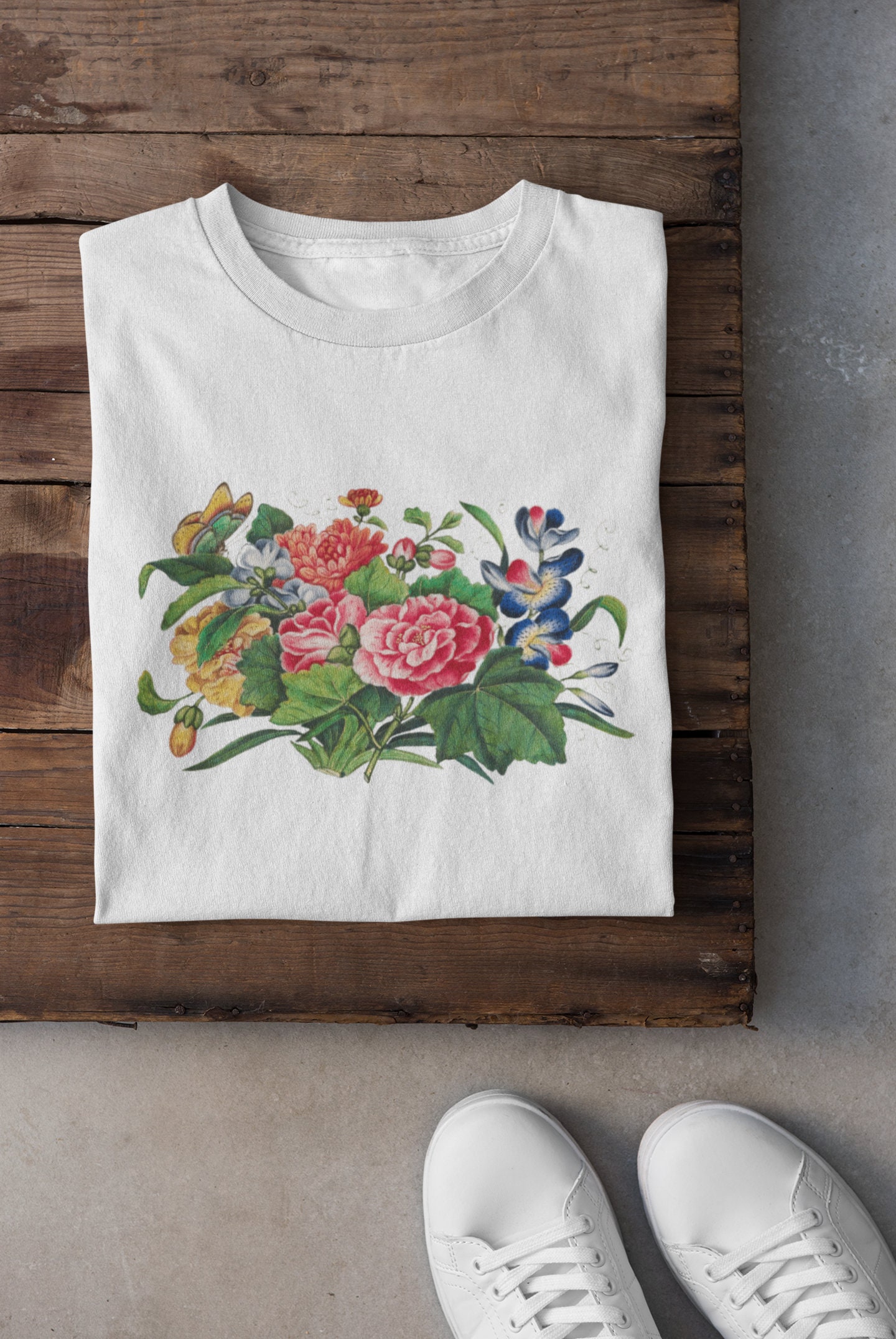 お値下☆MEDI VINTAGE FLOWER EMBROIDERY SHIRT