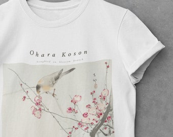 Ohara Koson Songbird T-Shirt: Japanese Woodblock Art, Japanese Bird Blossom Art