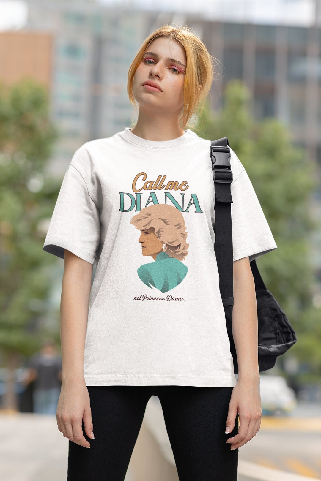 IDLES ダイアナ妃デザインTシャツ Lサイズ IDLES ダイアナ妃デザインT