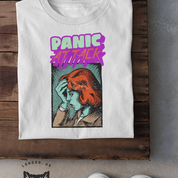 Retro Comics T-shirt / Vintage Comics / Old School Comics T-shirt Retro Panic Attack T-shirt / Horror Comics