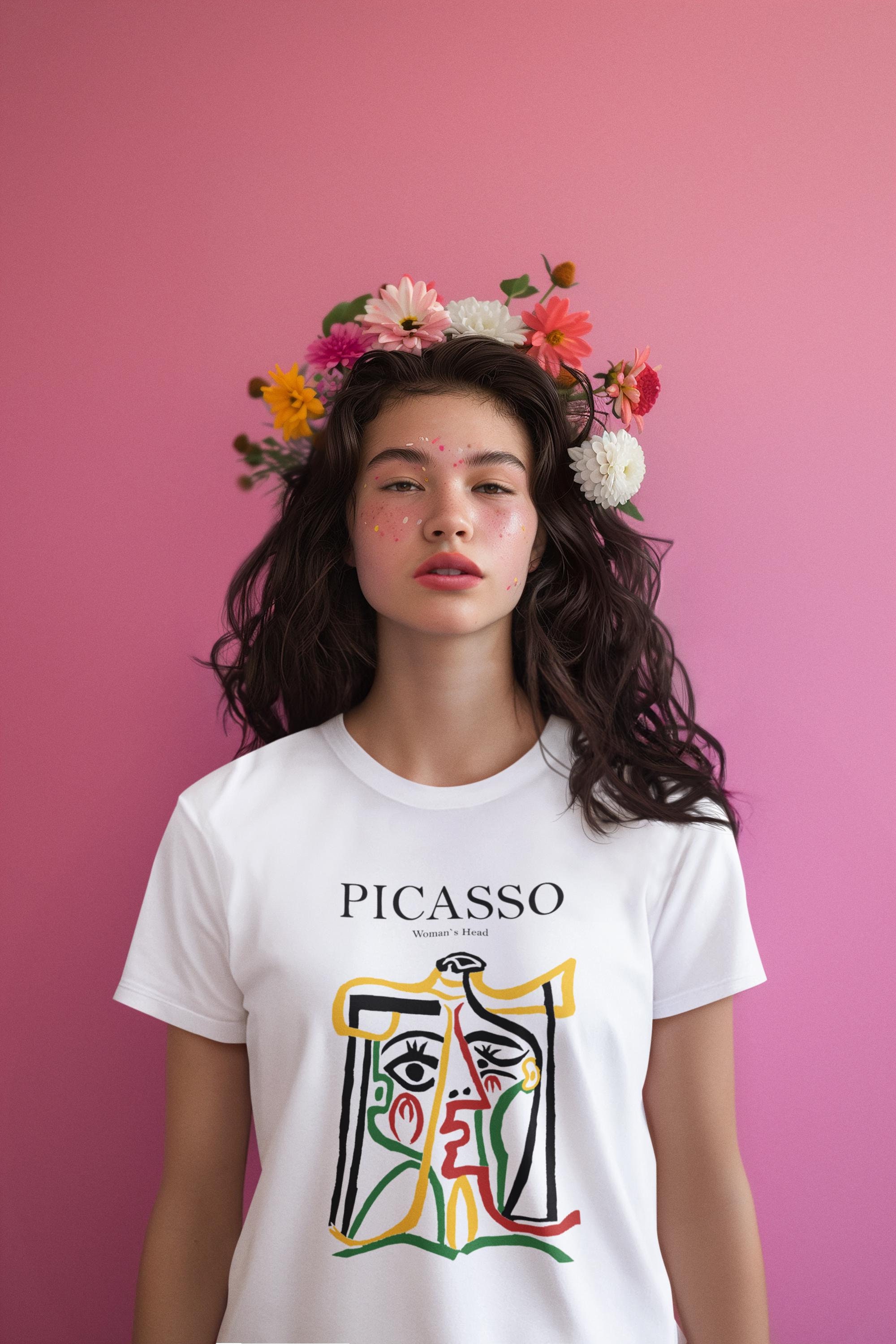 Picasso Head of Woman T-shirt: Cubism Modern Art, 100% Cotton - Etsy