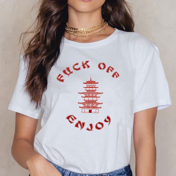 Chinese Food Take Away T Shirt Takeout Thank You Enjoy Fck off Funny Chinese T Shirt Etsy