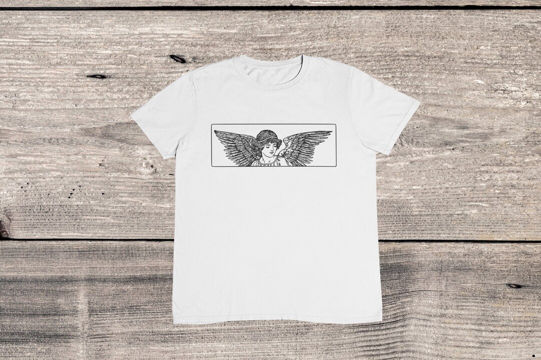 Vintage Angel T-shirt: Retro Graphic Tee, 100% Cotton - Etsy Vintage Angel T-shirt: Retro Graphic Tee, 100% Cotton - Etsy