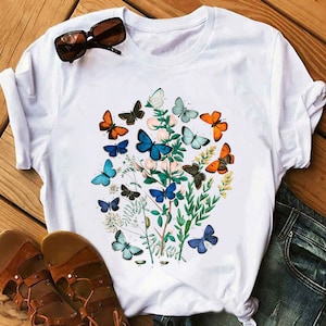 Butterflies T Shirt / Butterfly Encyclopedie T Shirt / Adolphe Millot ...