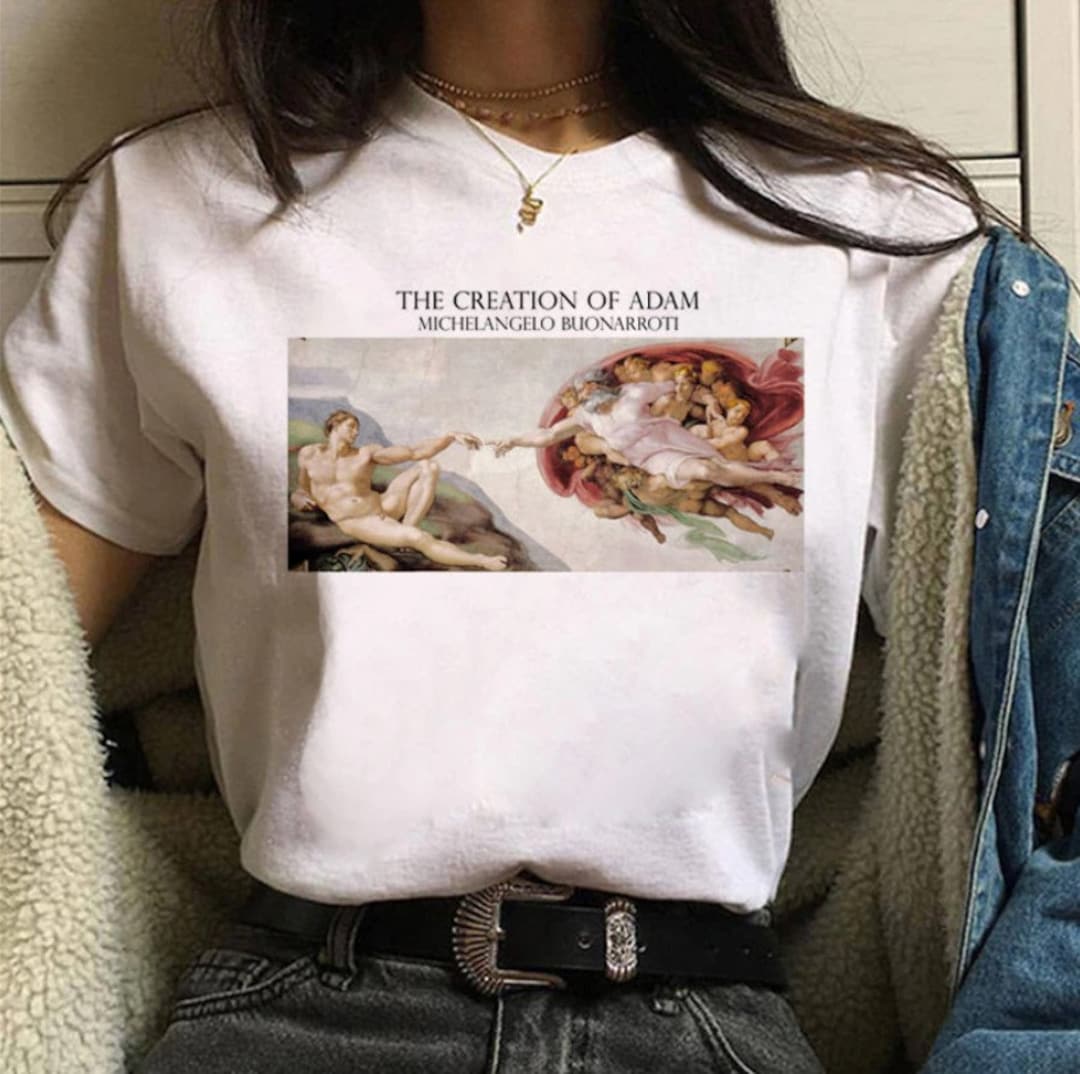 【アートTシャツ 】ミケランジェロ アダムの創造 il_1080xN.3674503021_a25f.jpg