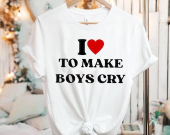 Camiseta "Me encanta hacer llorar a los niños": Camiseta de villano Y2K