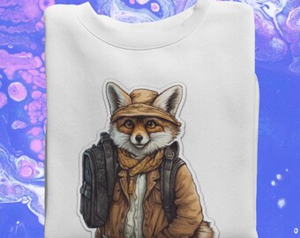 フォックス・アドベンチャーTシャツ：気まぐれな動物探検家のグラフィックTシャツ