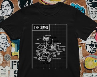 The Rover Blueprint T shirt / Spacecore / Mars Curiosity Rover / Nasa Rover %100 Cotton / Space Science Shirt for Nerds