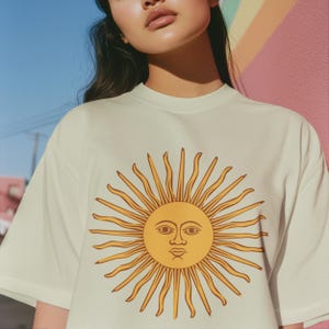 Le soleil t-shirt - soleil t-shirt - soleil brillant - dessin rétro soleil - soleil vintage