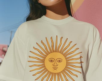 レトロな太陽のグラフィックTシャツ - 輝く太陽のTシャツ - Etsy 日本