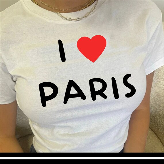 I Love Paris T Shirt | Parisian | Parisienne | Y2k | Aesthetics