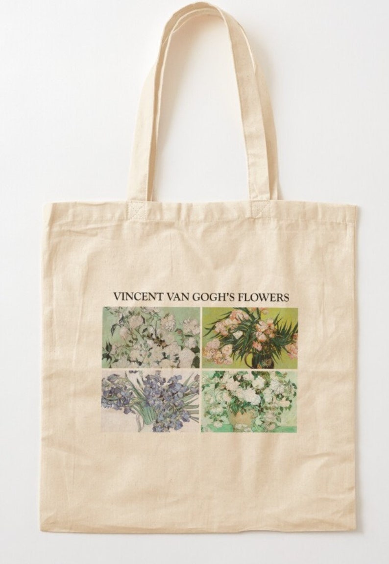 CafePress Van Gogh Irises Tote Bag – Natural Canvas Reusable Shopping Bag, Two Size Options - View #10
