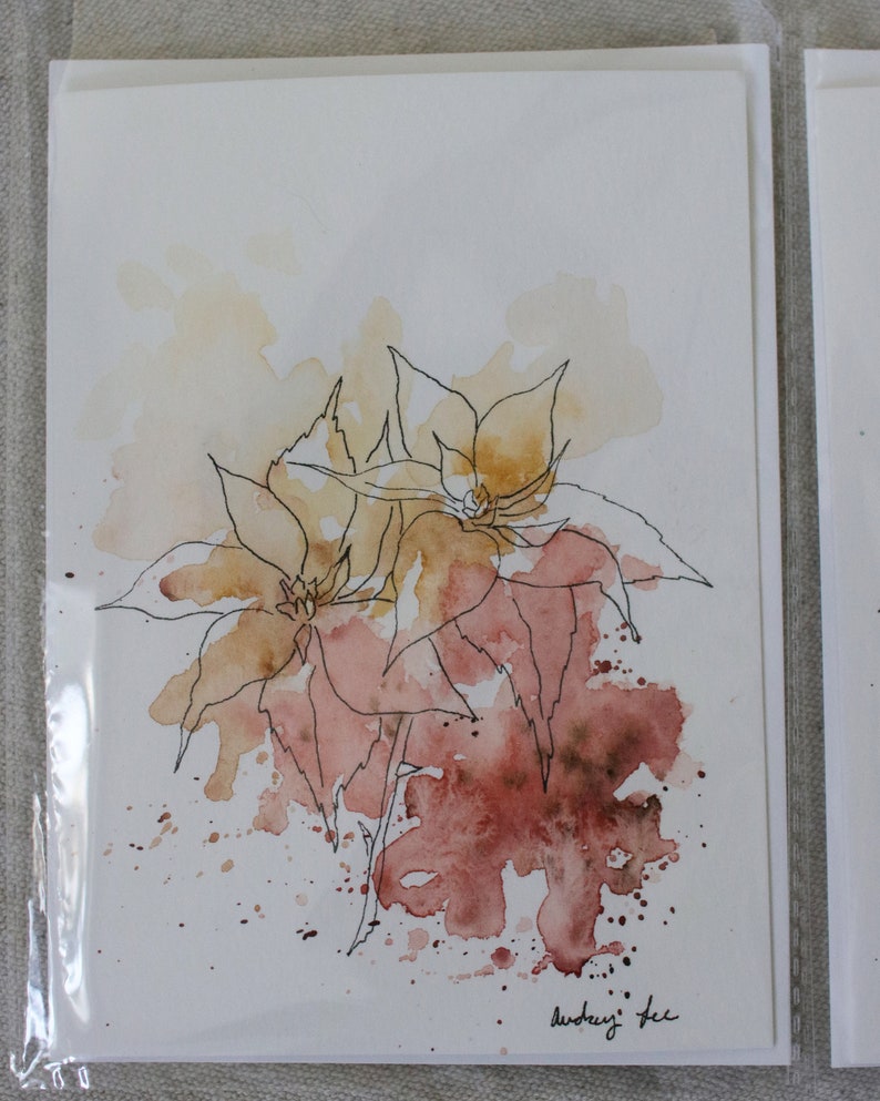 Hand Painted Watercolor Christmas Cards - Etsy
