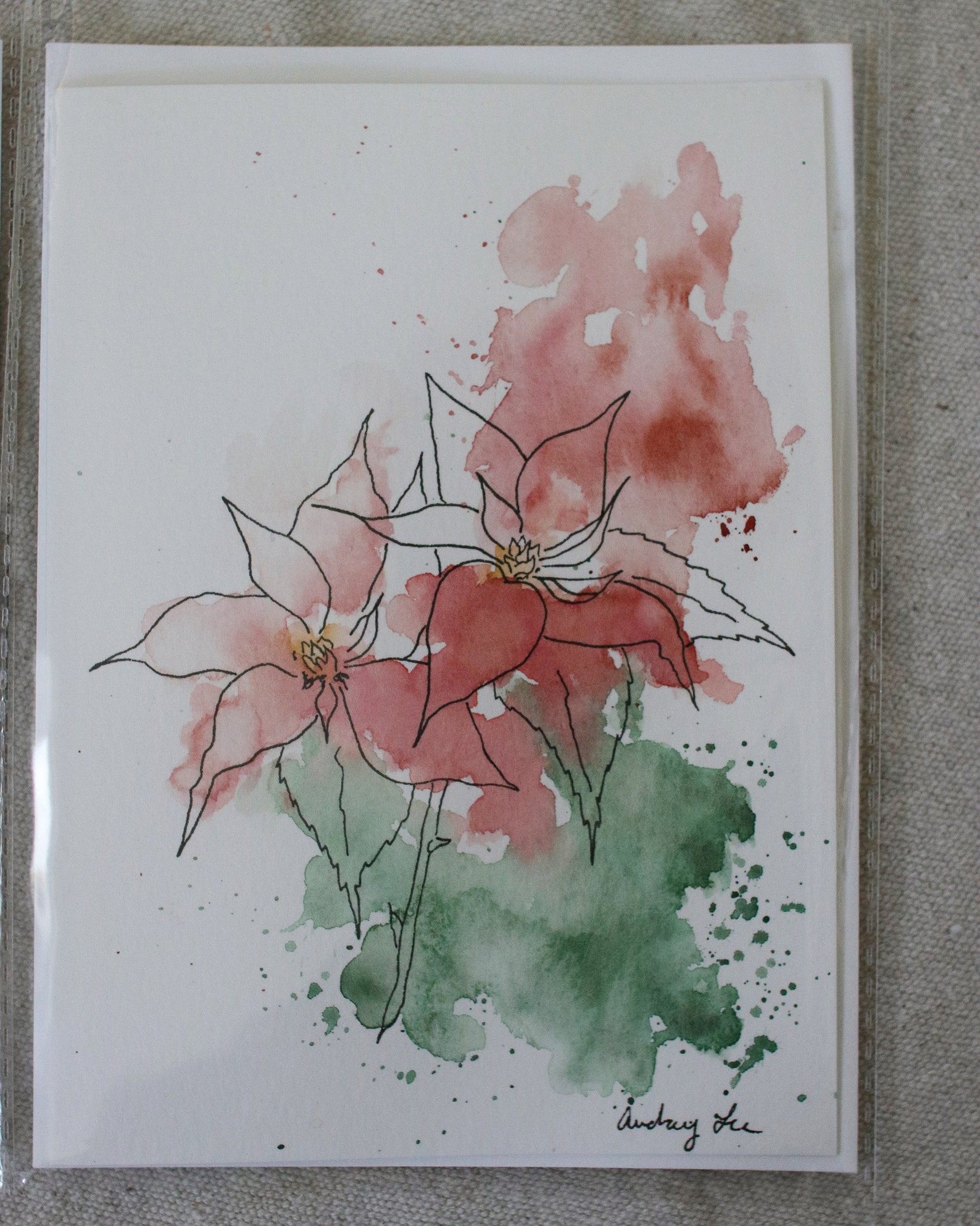 Hand Painted Watercolor Christmas Cards - Etsy