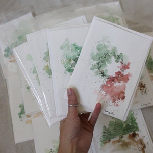 Hand Painted Watercolor Christmas Cards - Etsy