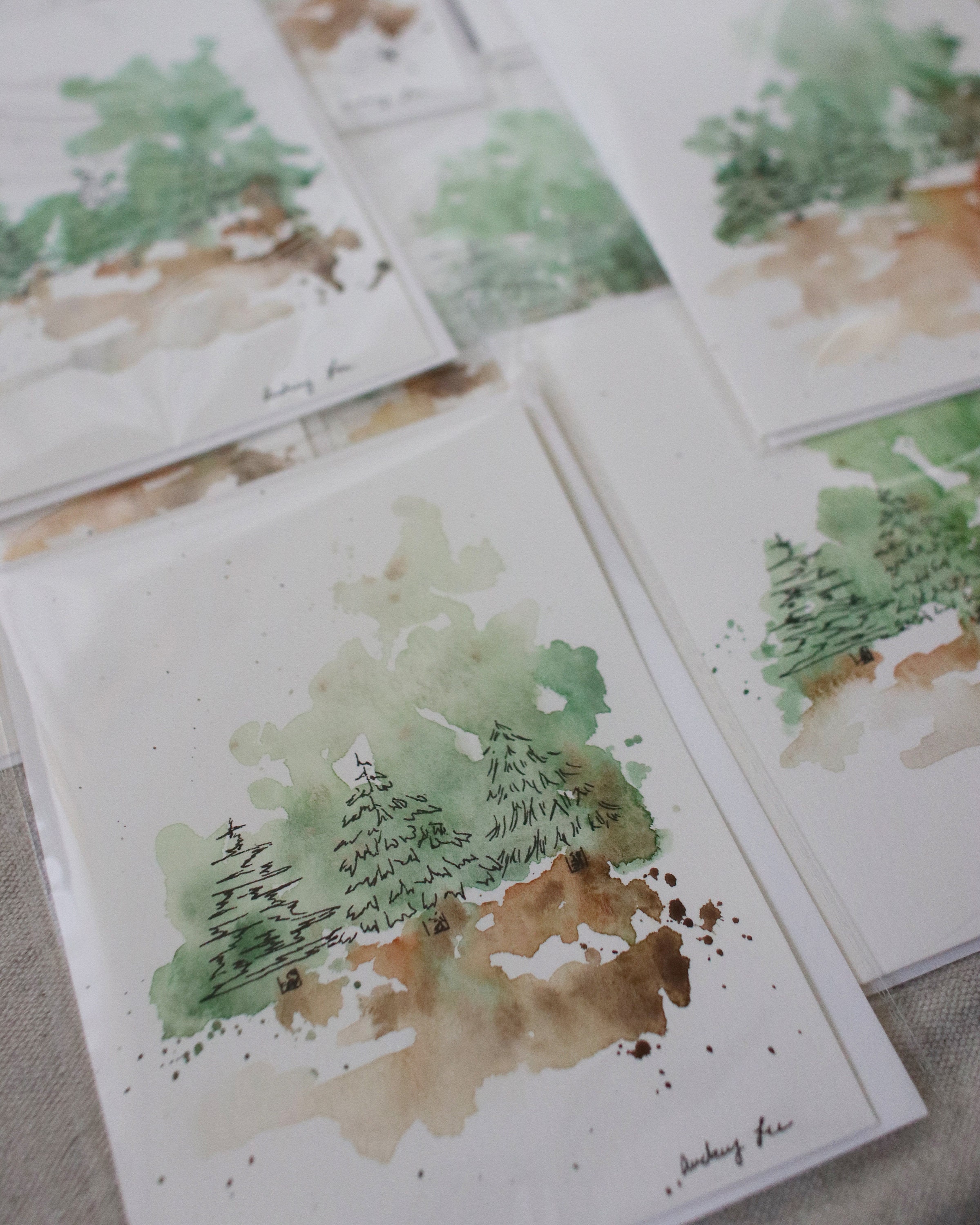 Hand Painted Watercolor Christmas Cards - Etsy