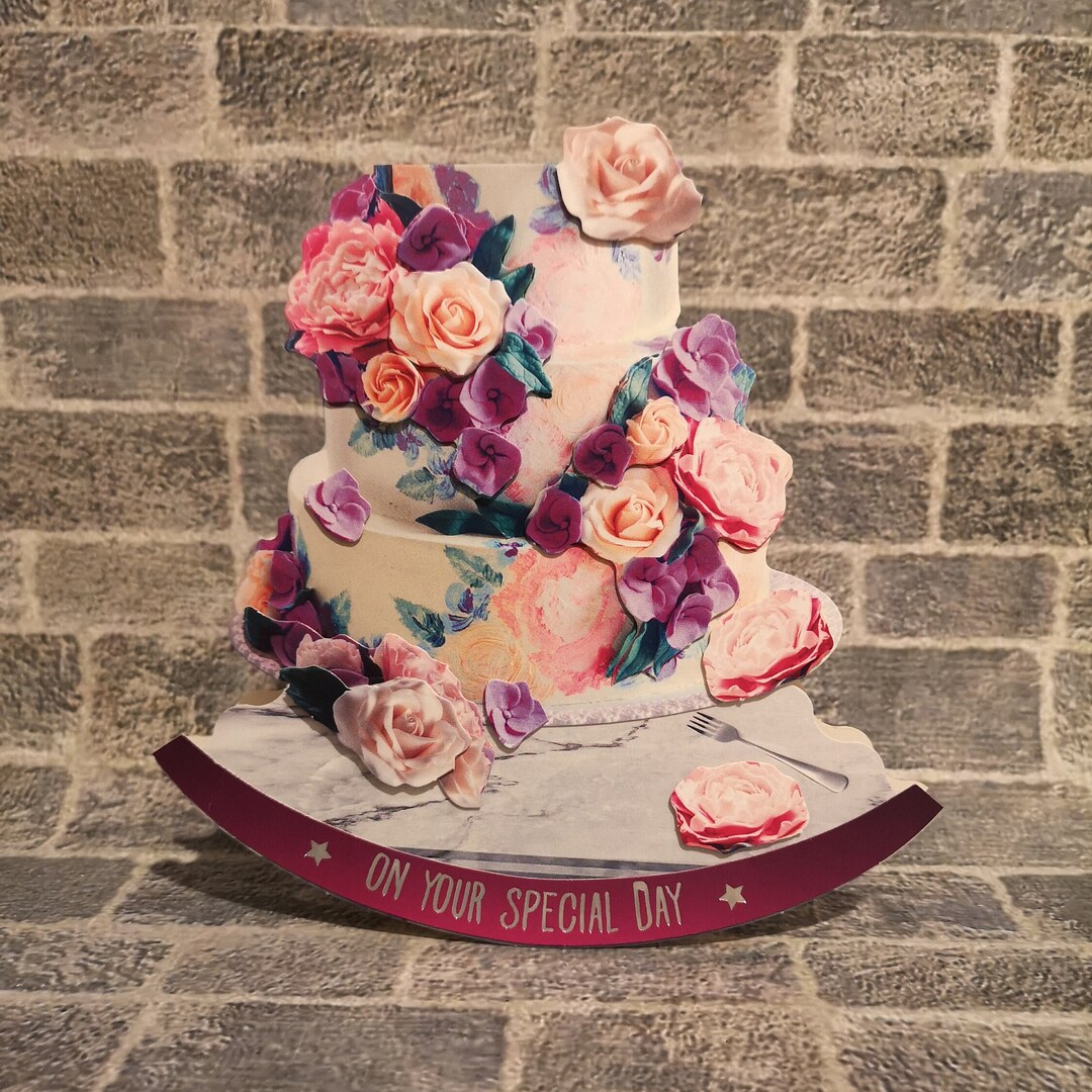 Happy Rocker Friend Cake Rocker/wobbler Card Happy Birthday Rocker Card Wedding Card Card ...