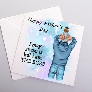 Personalised Father's Day Card, Cute Dad Card, Card From Daughter, Card From Son