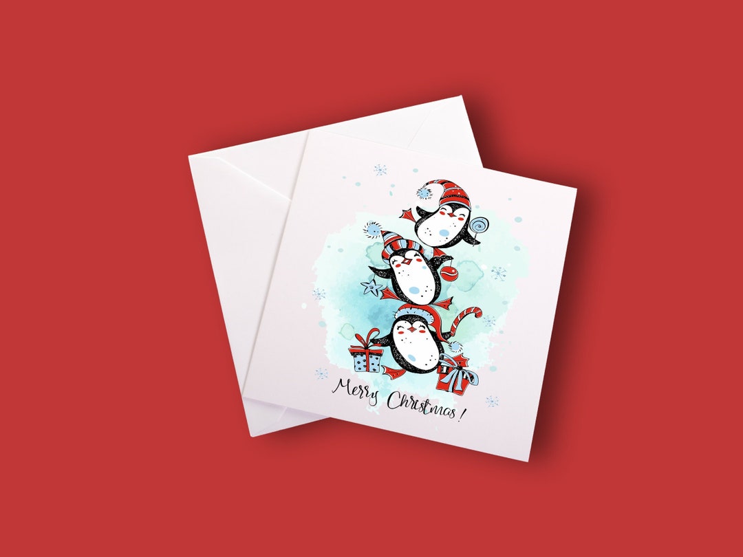 Penguin Christmas Card Funny Christmas Card Cute Penguin Etsy UK penguin-christmas-card-funny-christmas-card-cute-penguin-etsy-uk