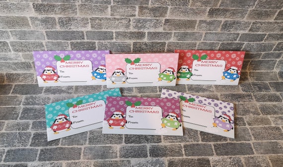 Handmade Christmas Penguin Money Envelopes – Gift Card Wallet