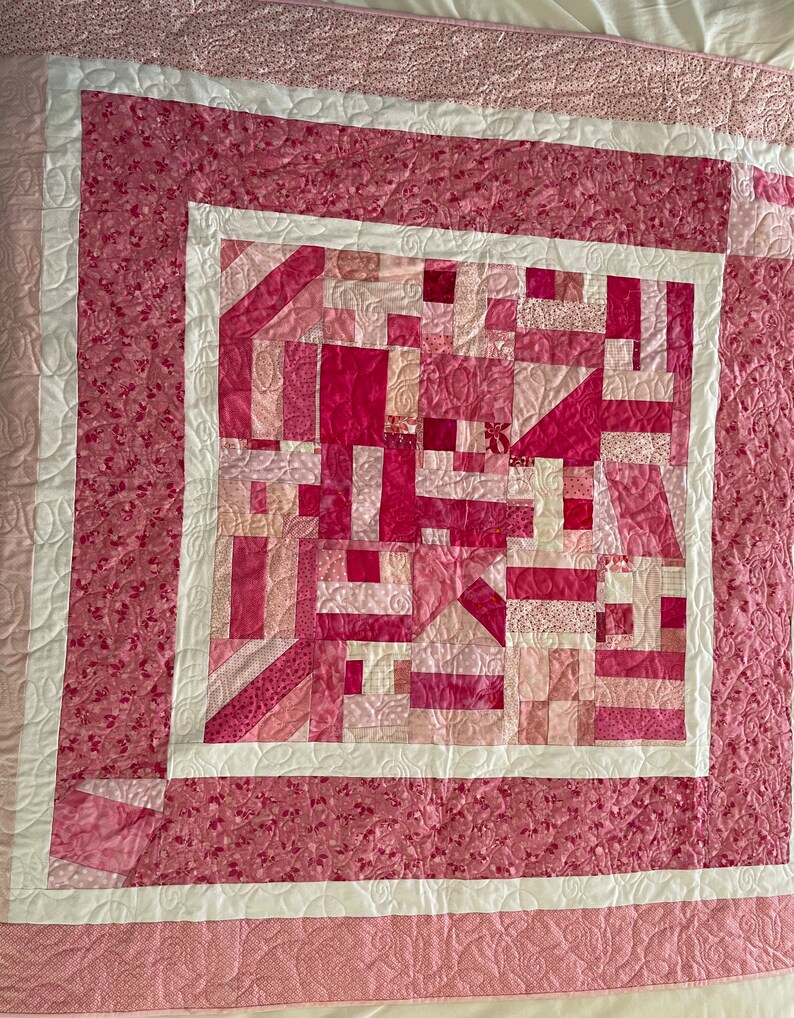 Pink Patchwork Quilt - Etsy
