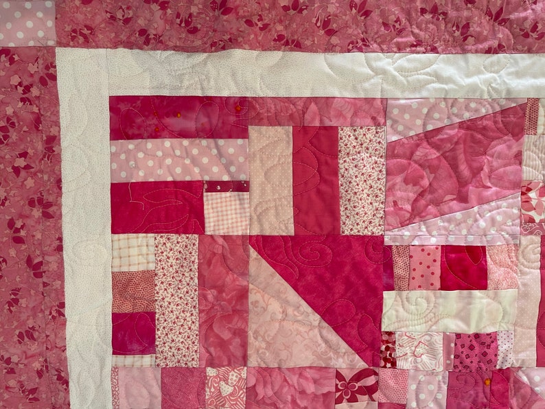 Pink Patchwork Quilt - Etsy
