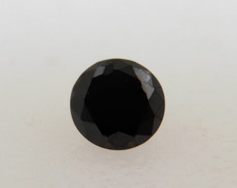 Round Brilliant Cut Black Diamond 0.01 CT, Color Treated