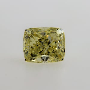 Natural Fancy YELLOW Diamond 1.01 ct, GIA Certificate, Cushion