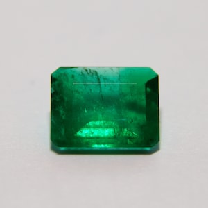 1.40 CT GIA Certified Colombian EMERALD Natural Emerald cut Rich Vivid green color