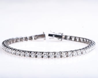 1.75 ct Diamond Tennis Bracelet, 18K White Gold, VS2-SI1 Clarity