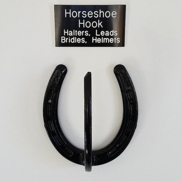 A very sturdy, all metal, universal horseshoe hook - perfect for barn and horse stuff!!