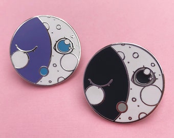 Sleepy Moon Enamel Pin