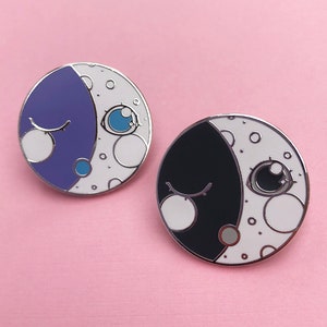 Sleepy Moon Enamel Pin