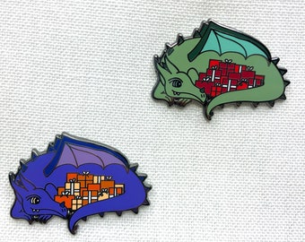 Holiday Loot Dragon Enamel Pin