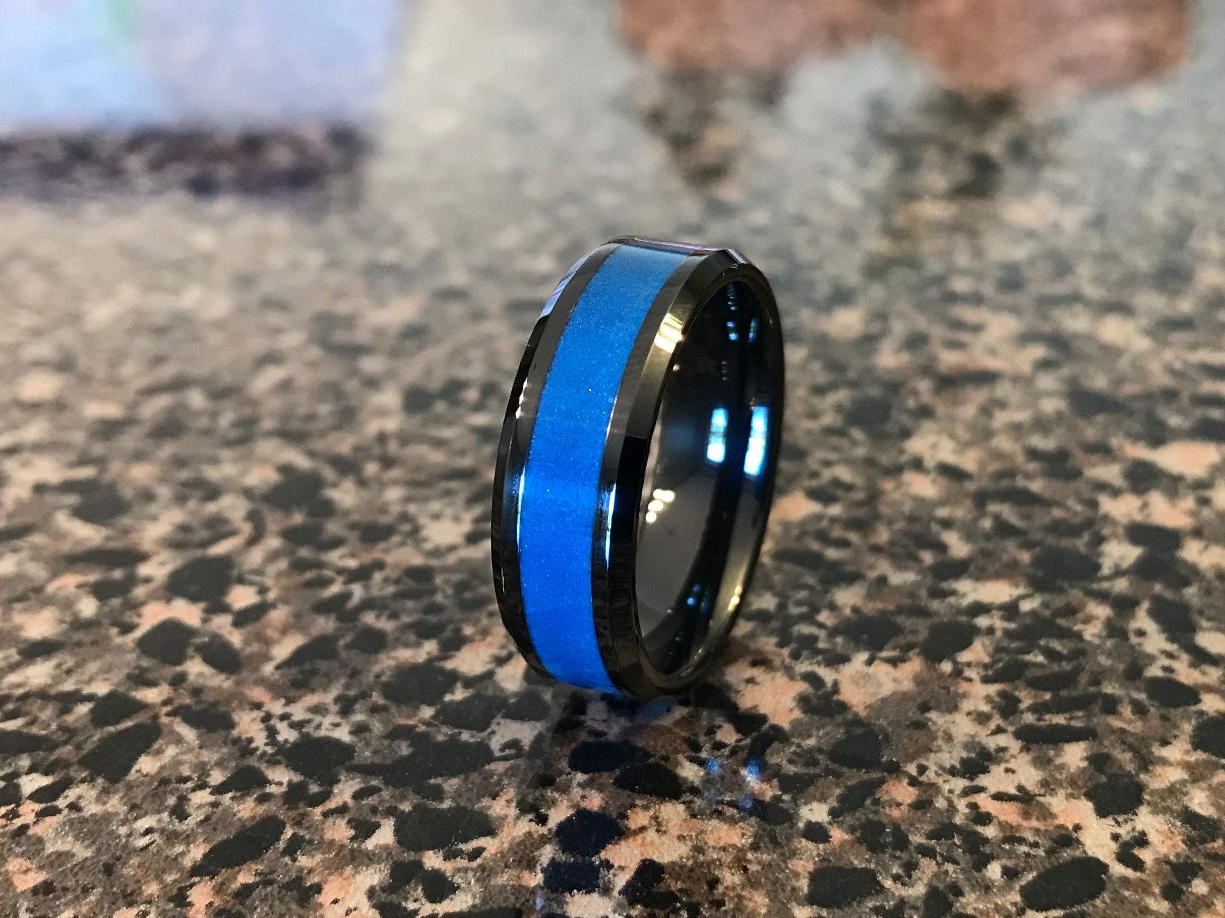 Mens Cobalt Blue Ring Etsy New Zealand