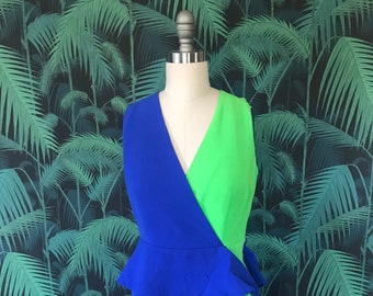 Rad Blue and Green 80’s Party Dress