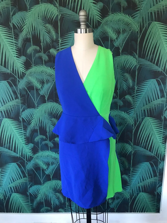 Rad Blue and Green 80’s Party Dress - image 2