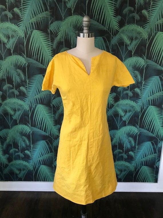 Mustard colored 1960's dress