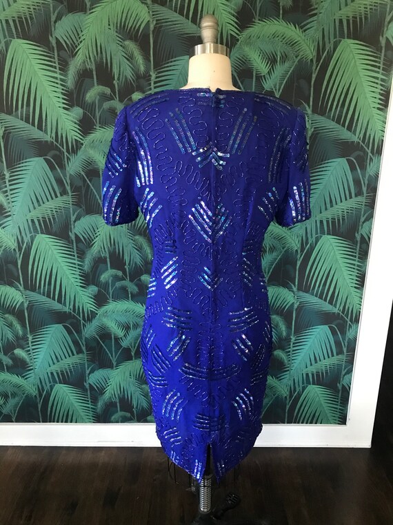 80's Sequined Party Dress - image 2