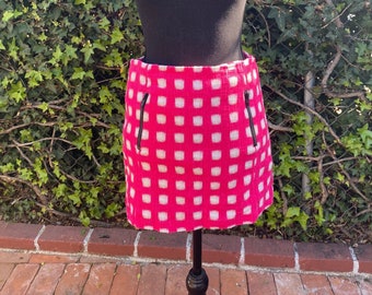 Neon Pink Geometric Skirt