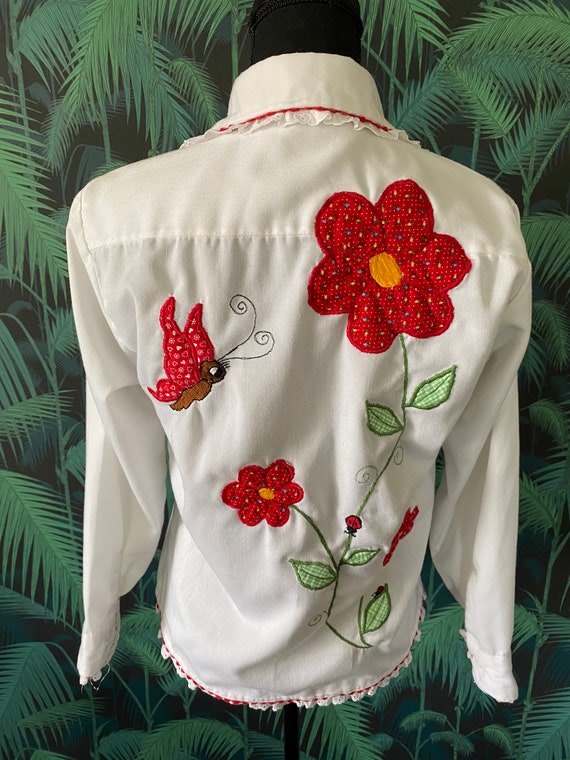 70’s Appliqué Western Blouse - image 2