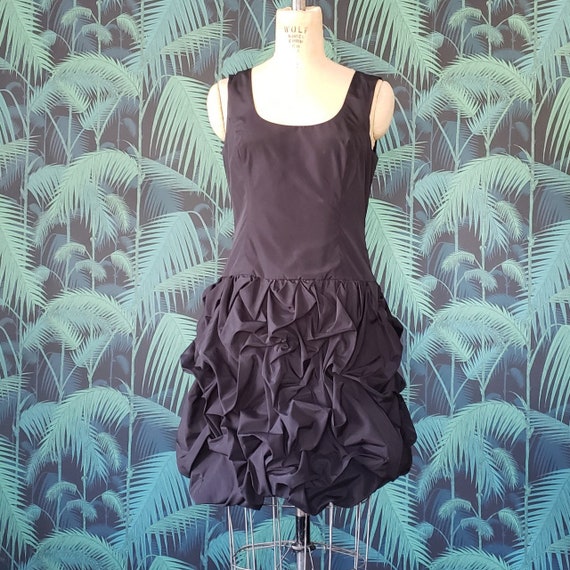 Ruched Black Party Dress