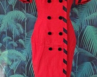 80s Nippon Boutique Red Dress