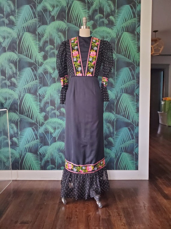 Victorian Inspired 1970s Maxidress