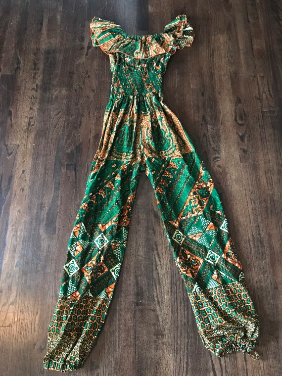80’s Green and Orange Romper
