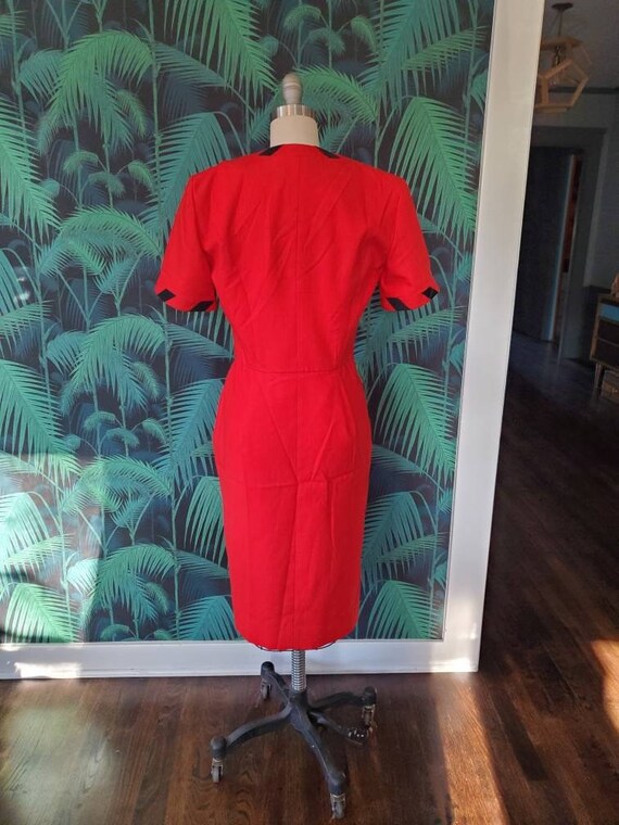 80s Nippon Boutique Red Dress - image 3
