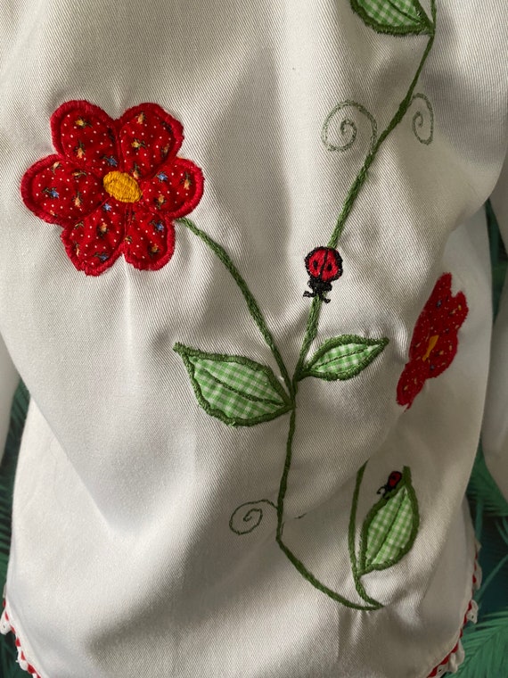 70’s Appliqué Western Blouse - image 5