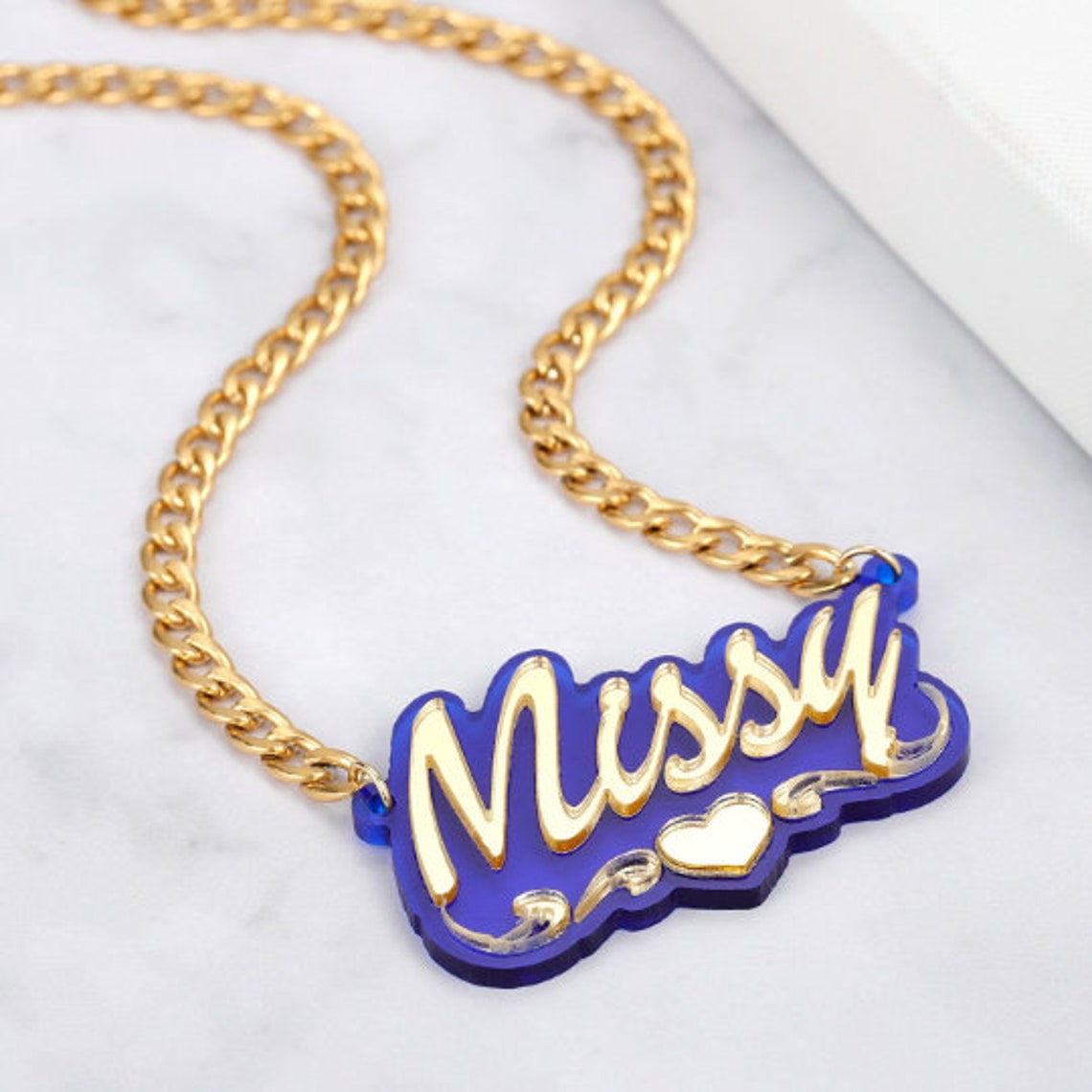 Necklace 14k Double Plated Name Necklace Tres Colori U2013 Tres