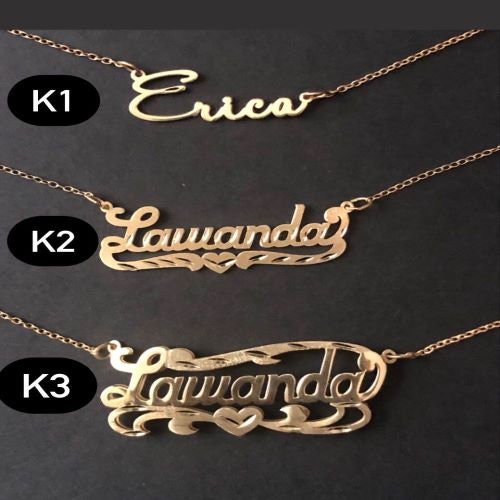 Name Plate Necklace 14k Gold Nameplate 